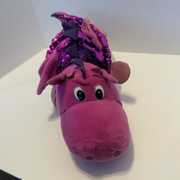Flip A Zoo 12" Plush Stuffed Animal Stella Unicorn/ Aki Dragon Sequined - Picture 5 of 8